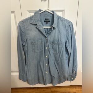 J Crew Classic Fit chambray button down